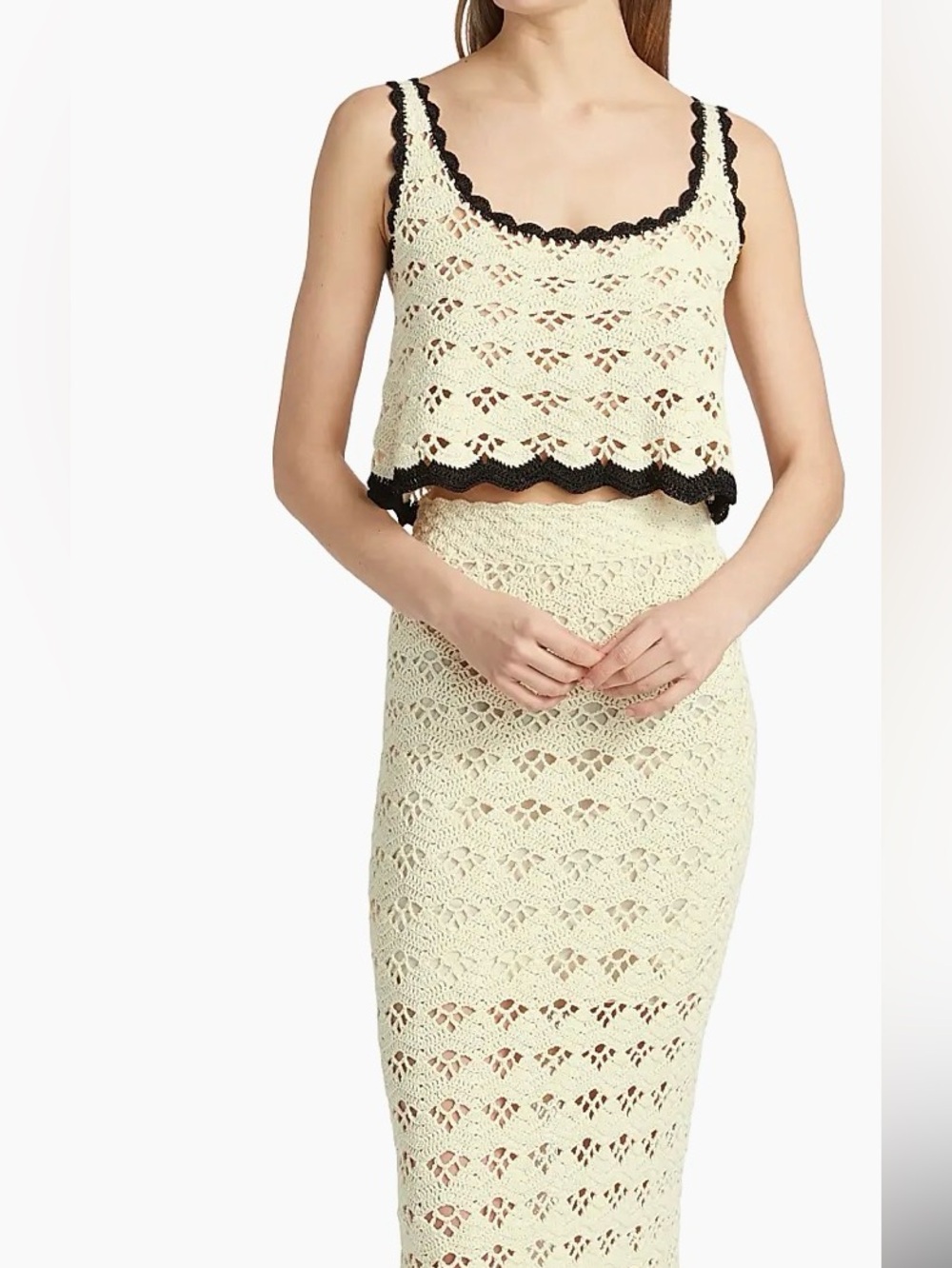 Zimmermann Rhiannon Scallop-Trimmed Crochet Tank